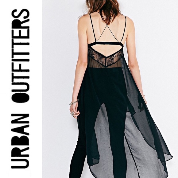 URBAN OUTFITTERS KIMCHI BLUE sheer hi-lo tunic - Picture 3 of 8